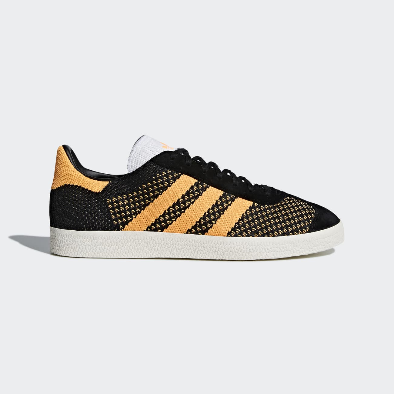 Adidas Gazelle Primeknit Férfi Originals Cipő - Fekete/Sárga [D40377]